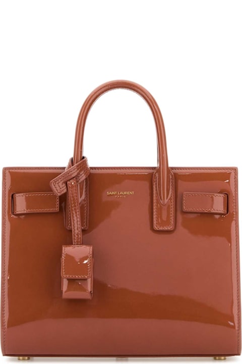 Saint Laurent Brick Leather Nano Sac De Jour Handbag