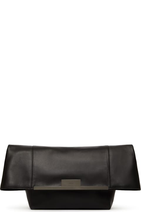 Max Mara Large Clutch In Natural Leather