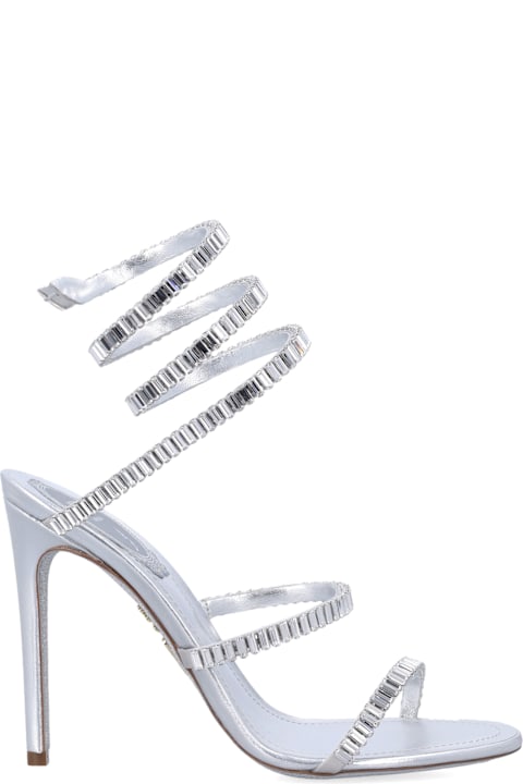 René Caovilla Cleo 105 Emerlad Cut Crystal