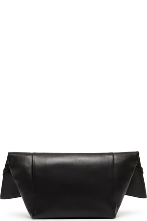 Max Mara Large Clutch In Natural Leather