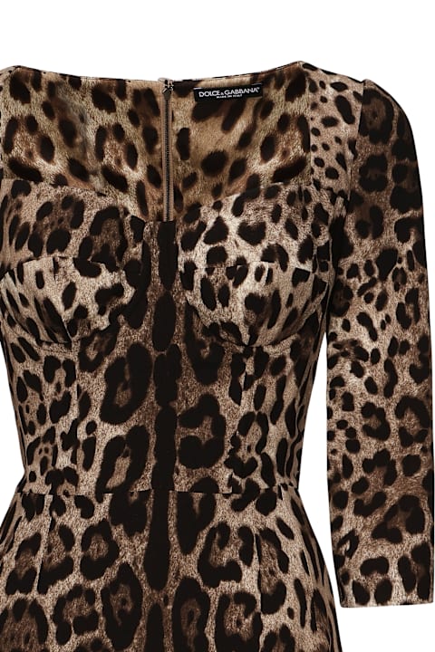 Dolce & Gabbana Leo Print Bustier Dress